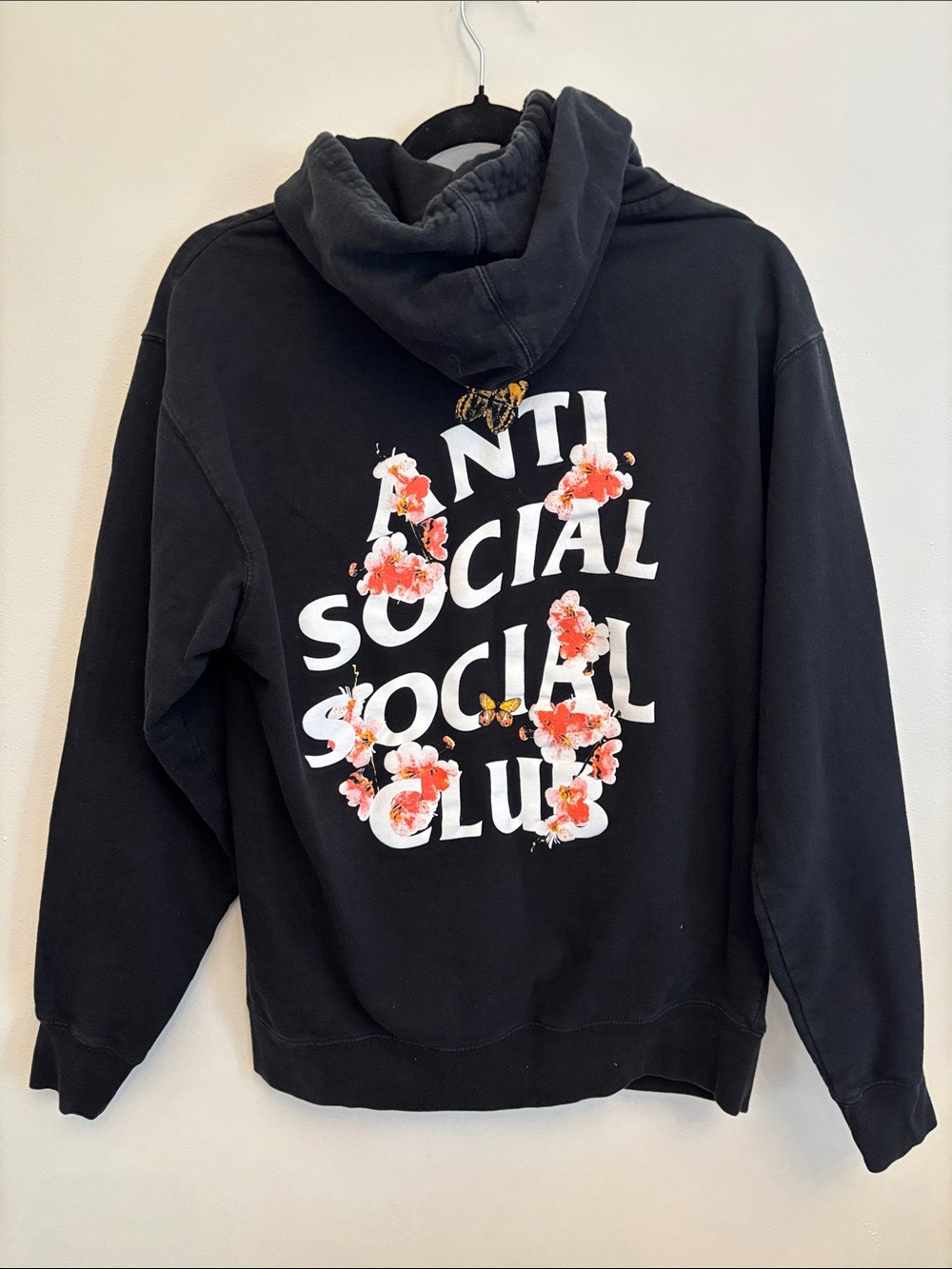 Anti Social Social Club Black Hoodie with White Logo - Picture 2 of 15